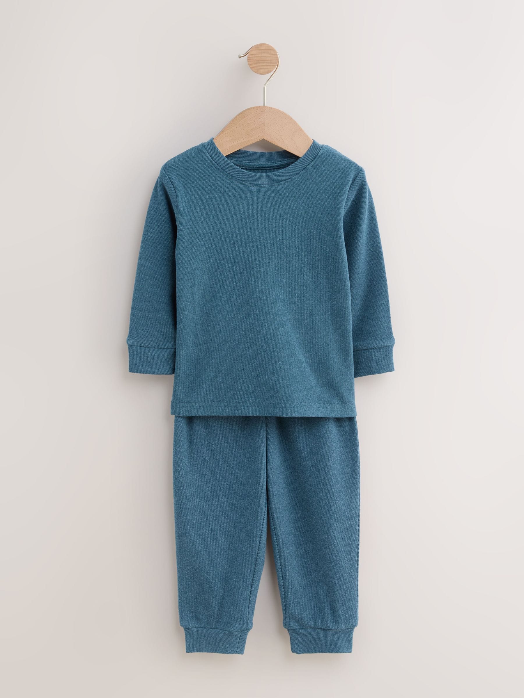 Blauw/marineblauw/grijs - Verpakking van 3 relaxed fit pyjama's (9mnd-12jr)