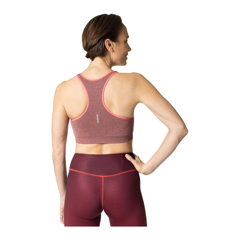Odlo SEAMLESS MEDIUM CERAMICOOL - Brassière Femme cayenne melange