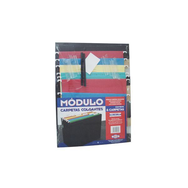 Caixa Arquivo Cartão c/ 6 Pastas Suspenso s/ Tampa - 100Z18250