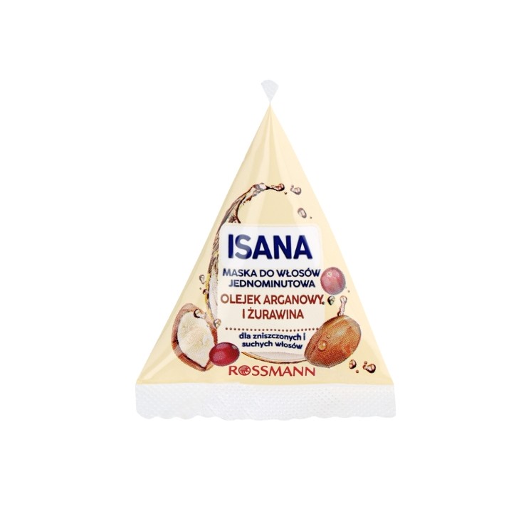 Isana 1 minuut haarbehandeling met arganolie en cranberry 25 ml