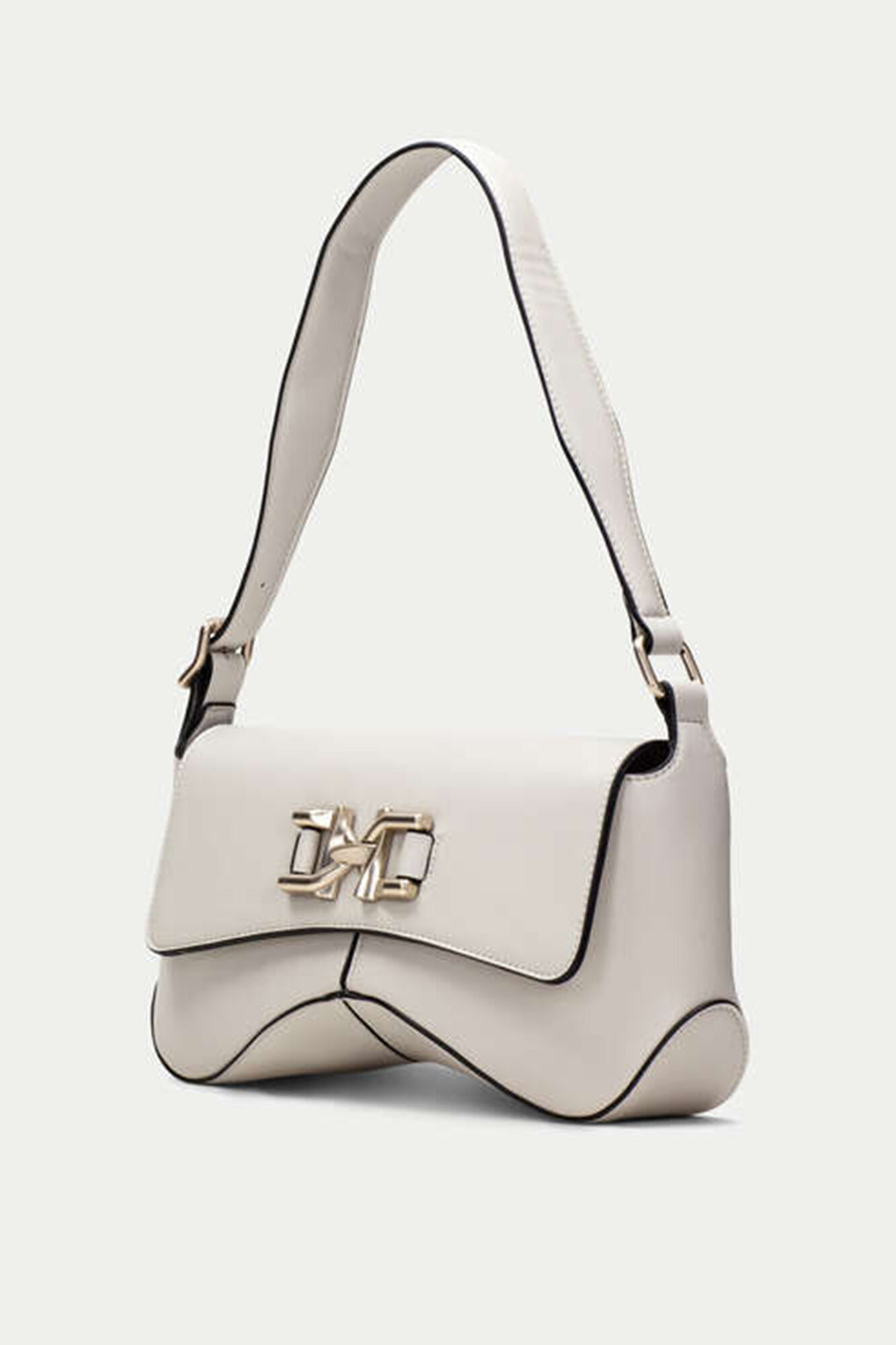 Bolsa para vestido com fecho decorativo - Marfim