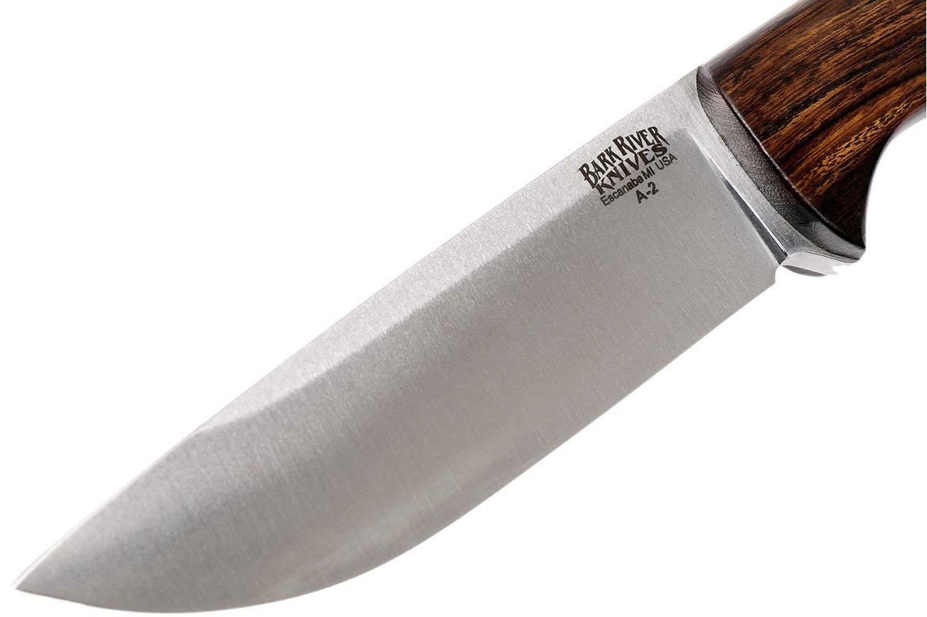 Bark River Bravo 1 A2 Rampless, Desert Ironwood, brown sheath