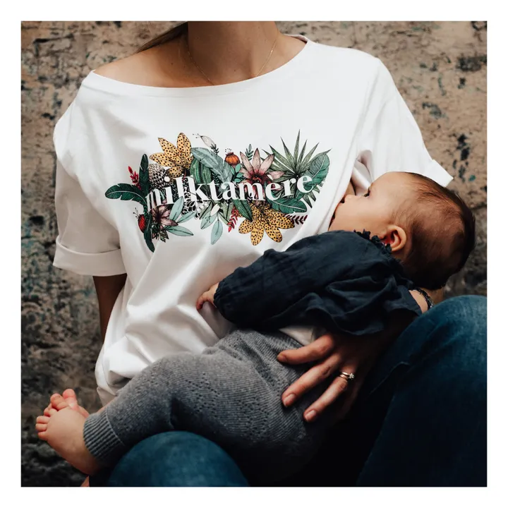 Tajinebanane T-Shirt d'allaitement Milktamère | Blanc