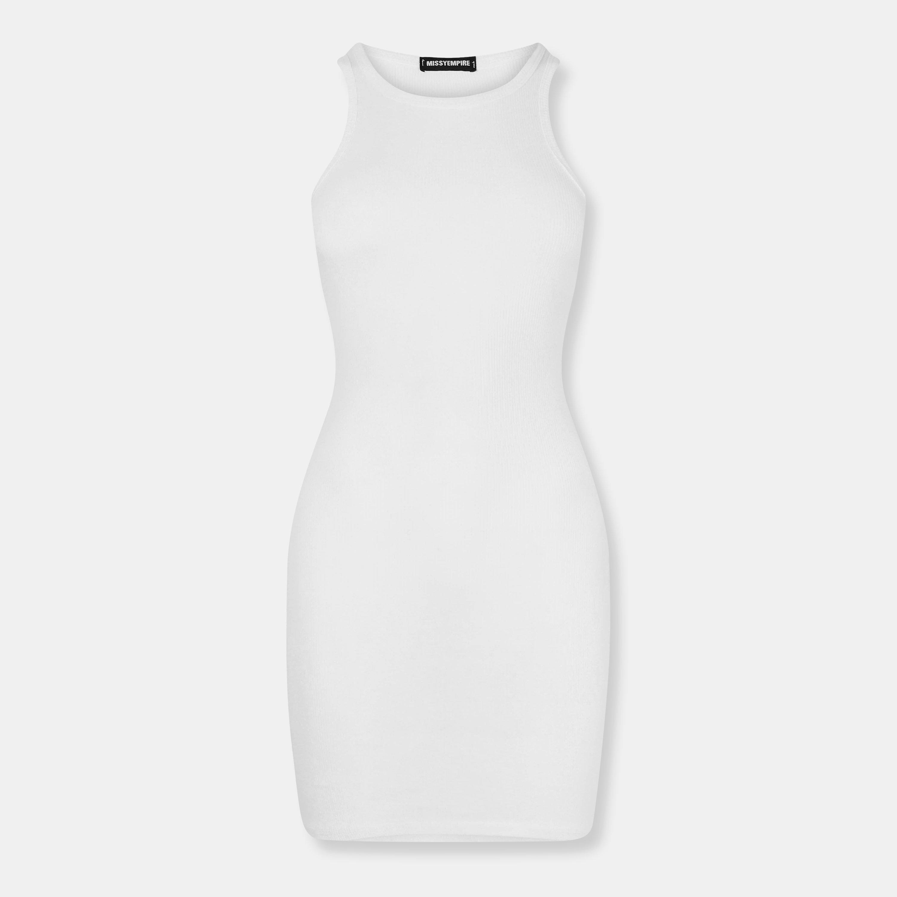 Missy Empire ME Racer Ribbed Mini Dress