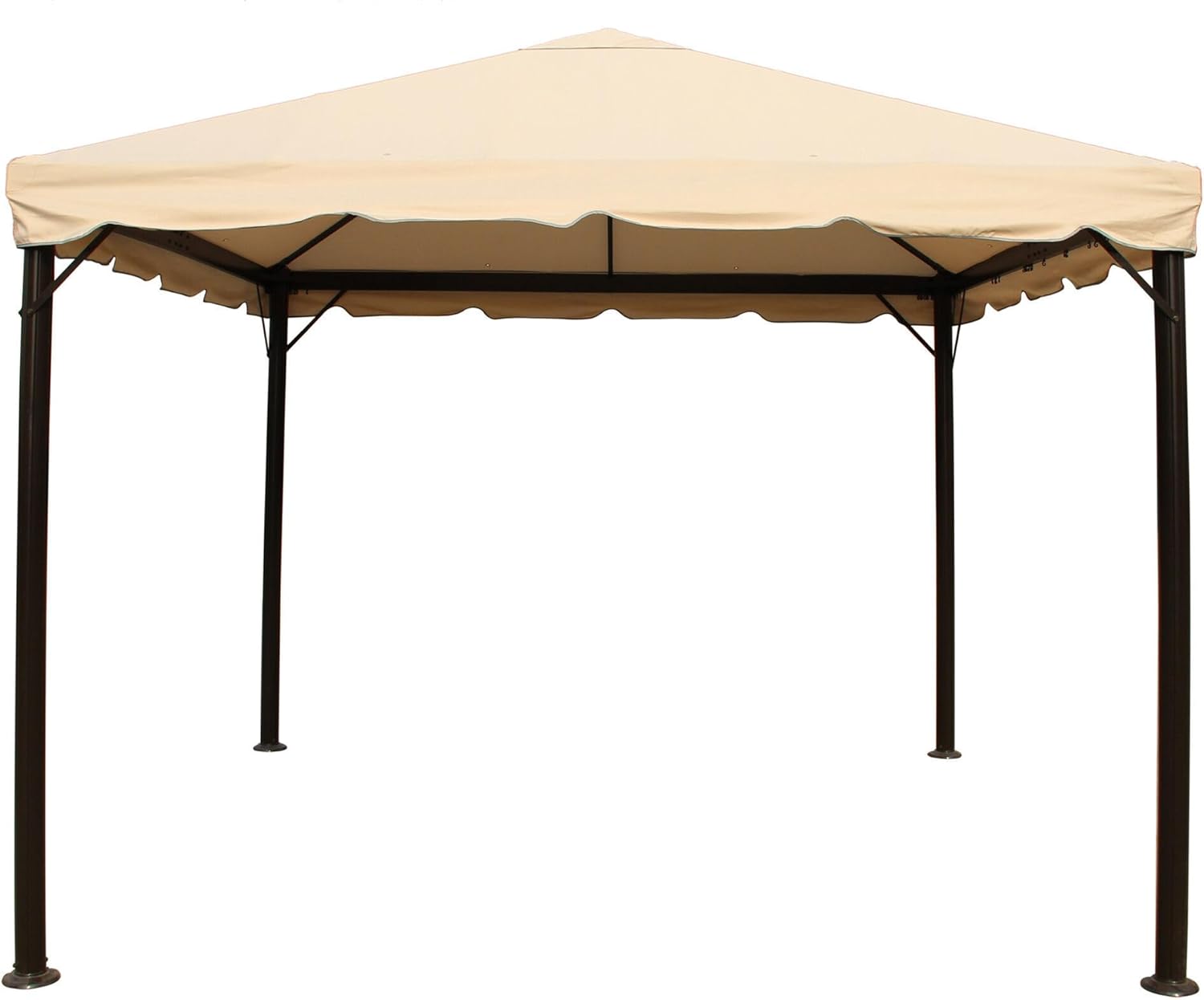 OUTFLEXX Ersatzdach aus hochwertigem Polyester in beige für Pavillons 3 x 3 Meter, Gartenzubehör, Pavillondach, wetterfest, wasserabweisend, imprägniert, Zeitloses Design, naturfarben