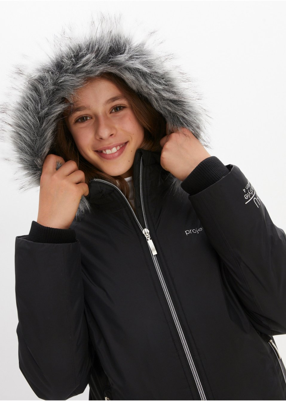 Veste de ski fille, imperméable et coupe-vent