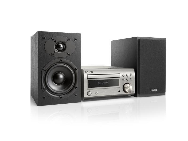 Denon Micro-HiFi Anlage D-M41DAB Schwarz/Silber HiFi-System mit CD, Bluetooth und UKW / DAB / DAB