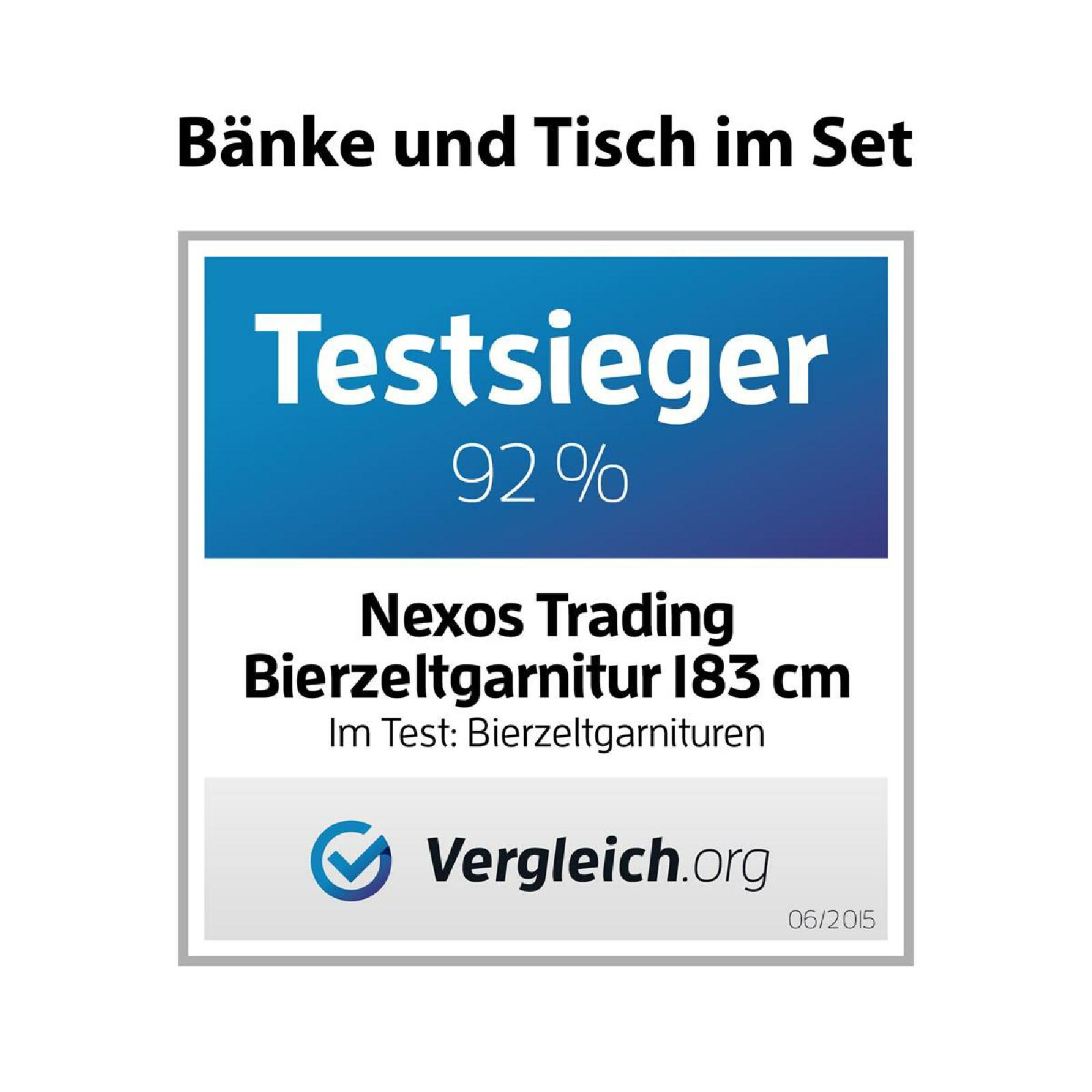 VCM Klapptisch Bierzelttisch Campingtisch 180 cm für Catering weiß