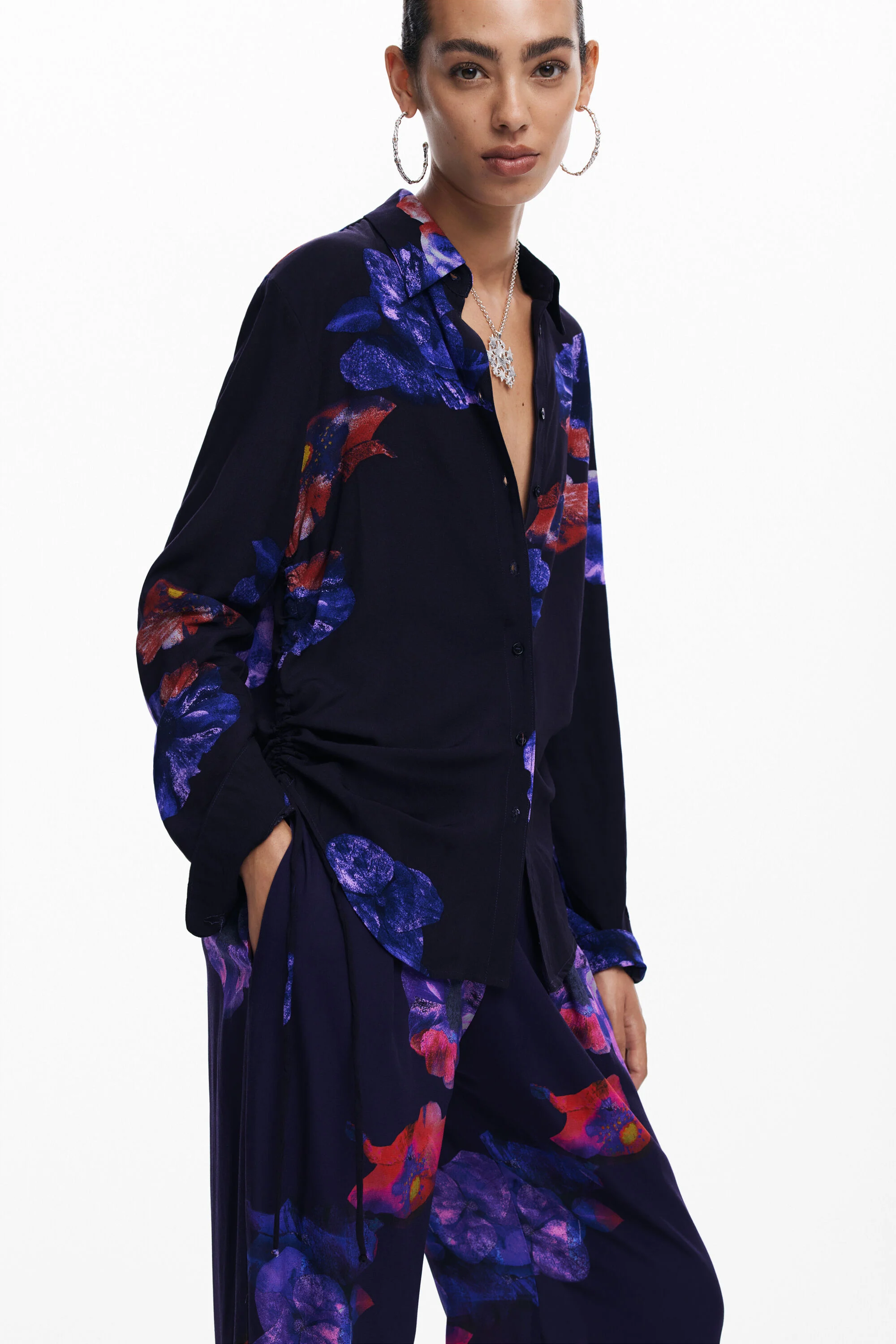 Calça fluido flores