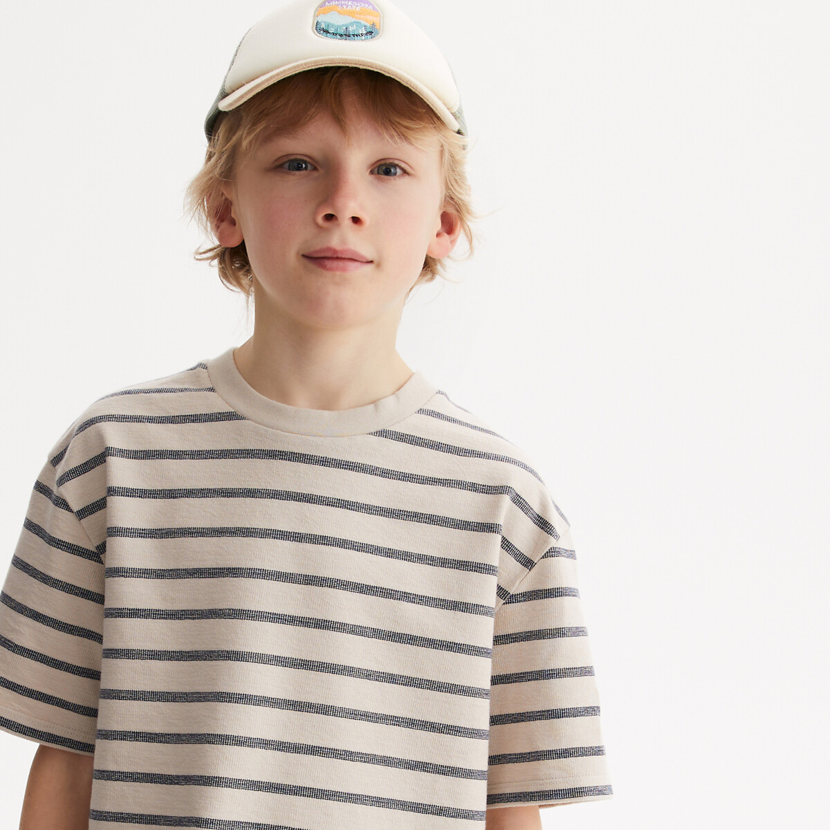 COLEÇÕES LA REDOUTE<br>Camiseta listrada de gola redonda