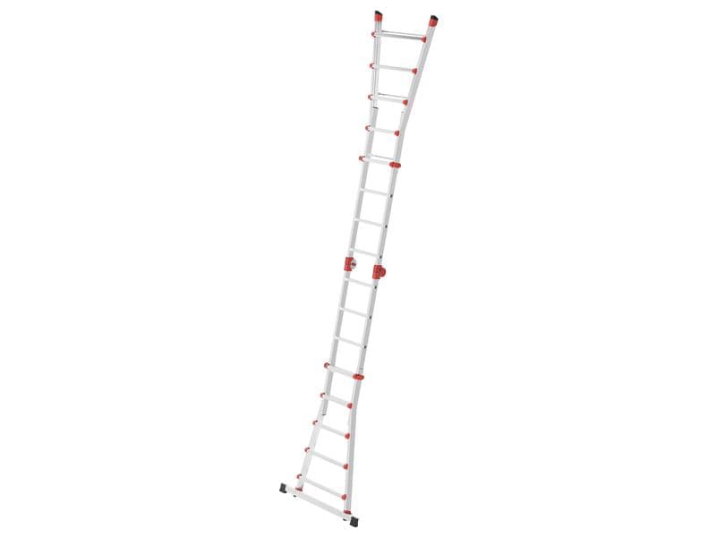 Hailo Teleskopleiter 4 x 5 Sprossen Verwendbar als Anlege- und Schiebeleiter