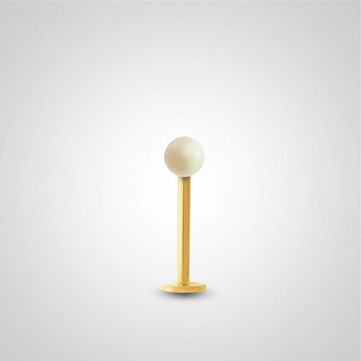 Piercing hélix en or jaune avec perle de culture véritable
