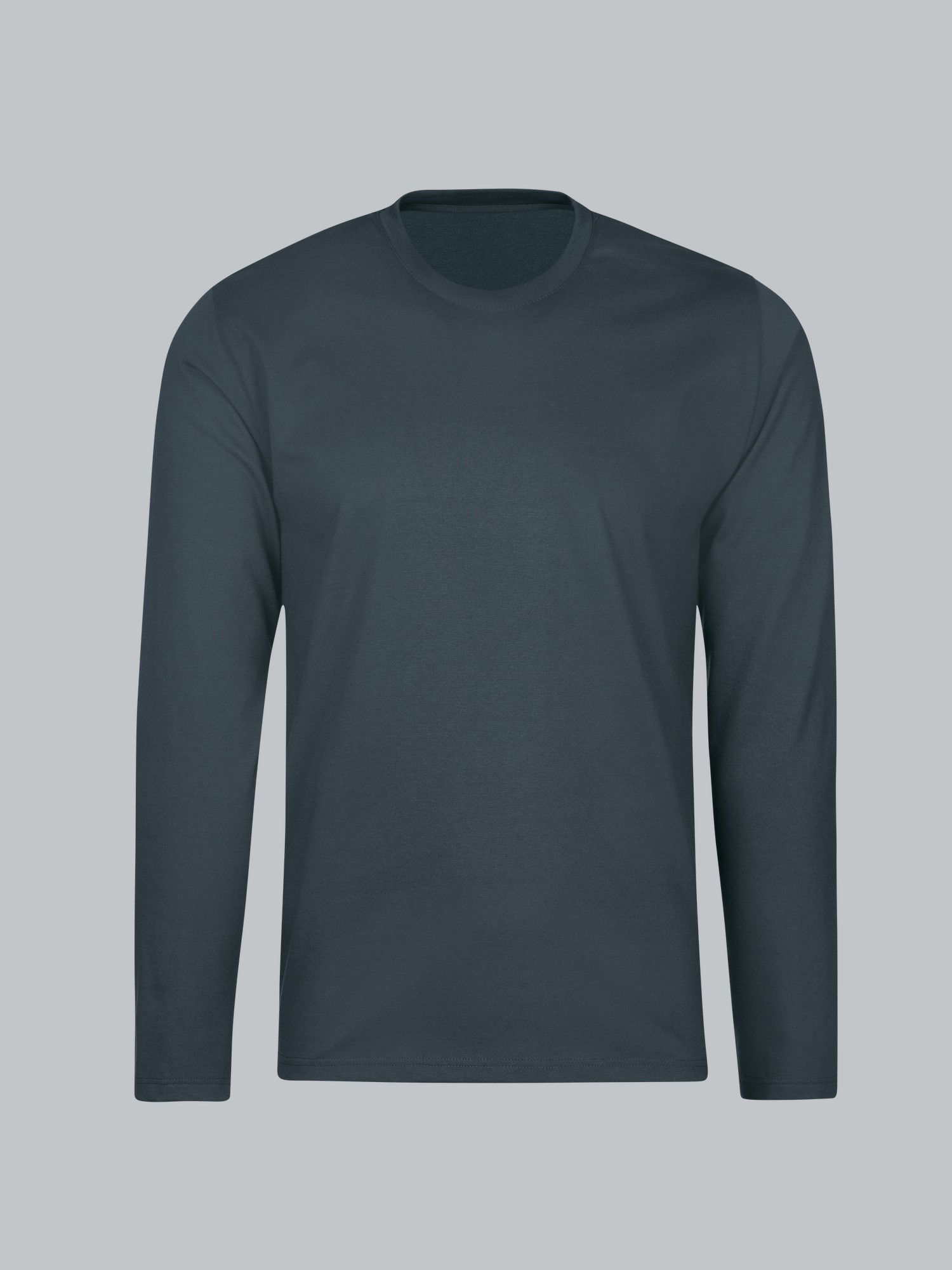 Langarmshirt aus 100% Baumwolle Anthrazit