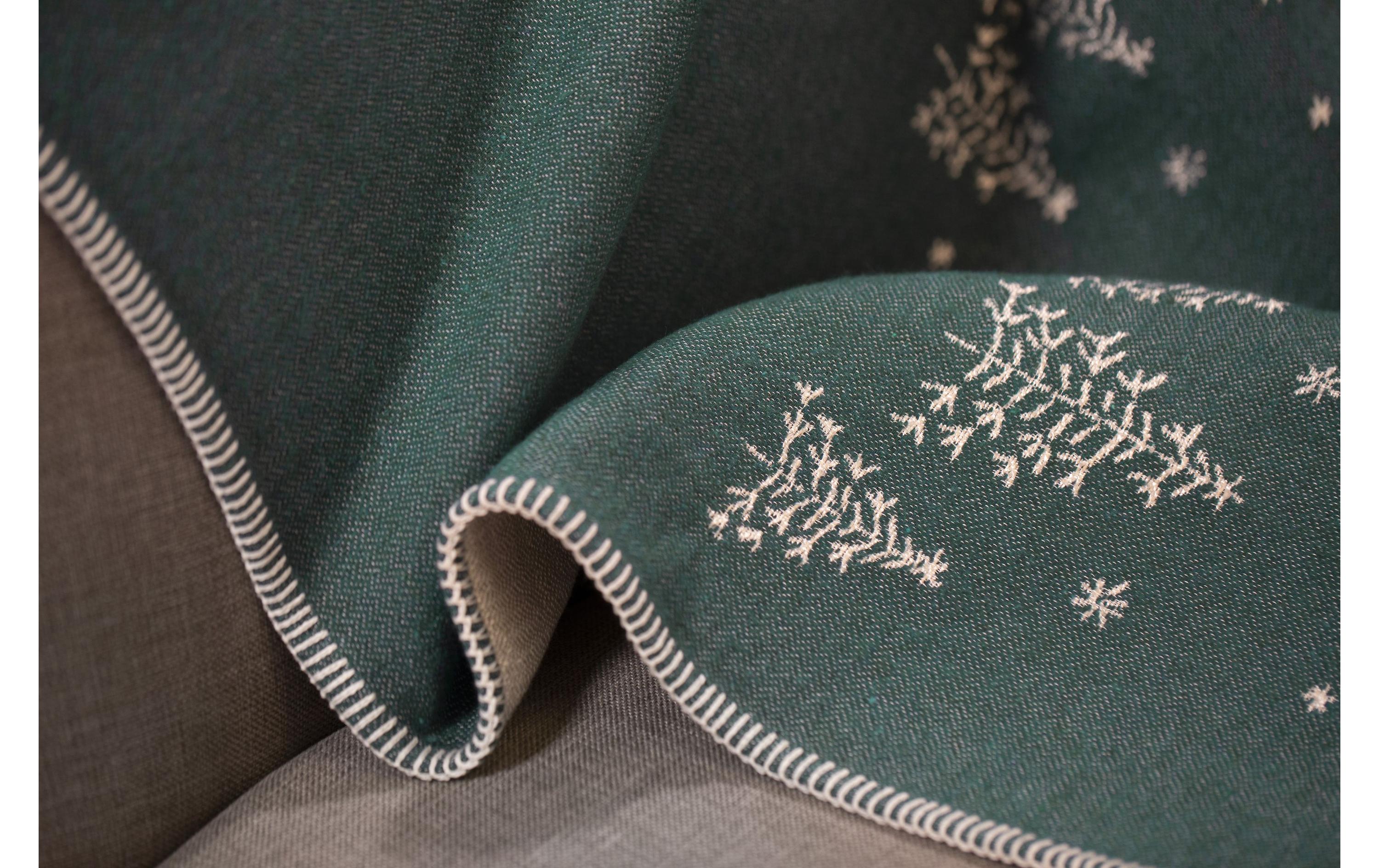 Decke Diva Magic of Winter 135 x 200 cm, Grün/Weiss<br>Wohndecke mit Muster