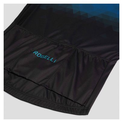 Maillot Manches Courtes Velo Rogelli Sphere - Homme - Noir/Bleu