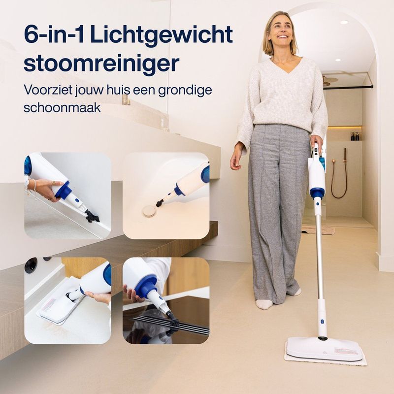 Samako - Royal Elite - Stoomreiniger - Wit - Diepgaande Reiniging