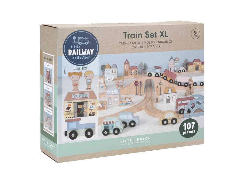 Little Dutch Holzeisenbahn XXL Starter-Set Holzspielzeug