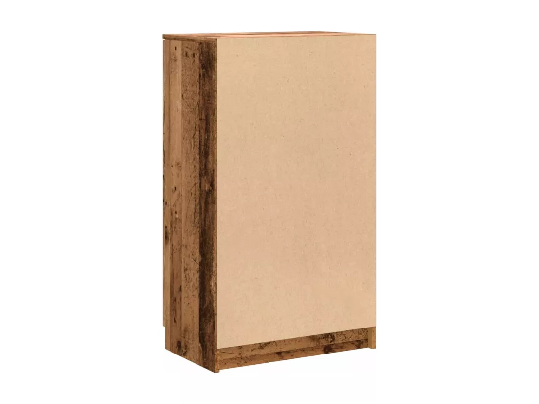 Armoire à chaussures vieux bois 59x35x100,5cm bois d'ingénierie