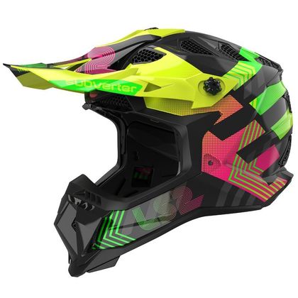 Casque cross LS2 MX700 SUBVERTER CHROMATIC 2024 - Noir