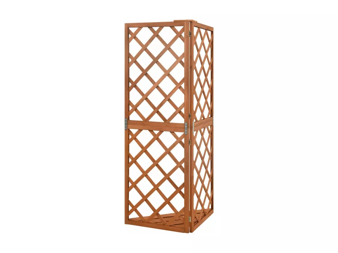 Treillis d'angle 50x50x145 cm Bois de sapin massif