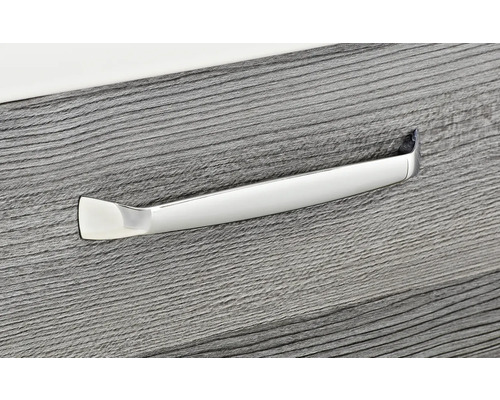Pelipal Quickset 328 badkamermeubelset, BxHxD 80 x 200 x 39 cm, grafiet getextureerd front (horizontaal patroon), met keramische wastafel en wandkast 328.050002