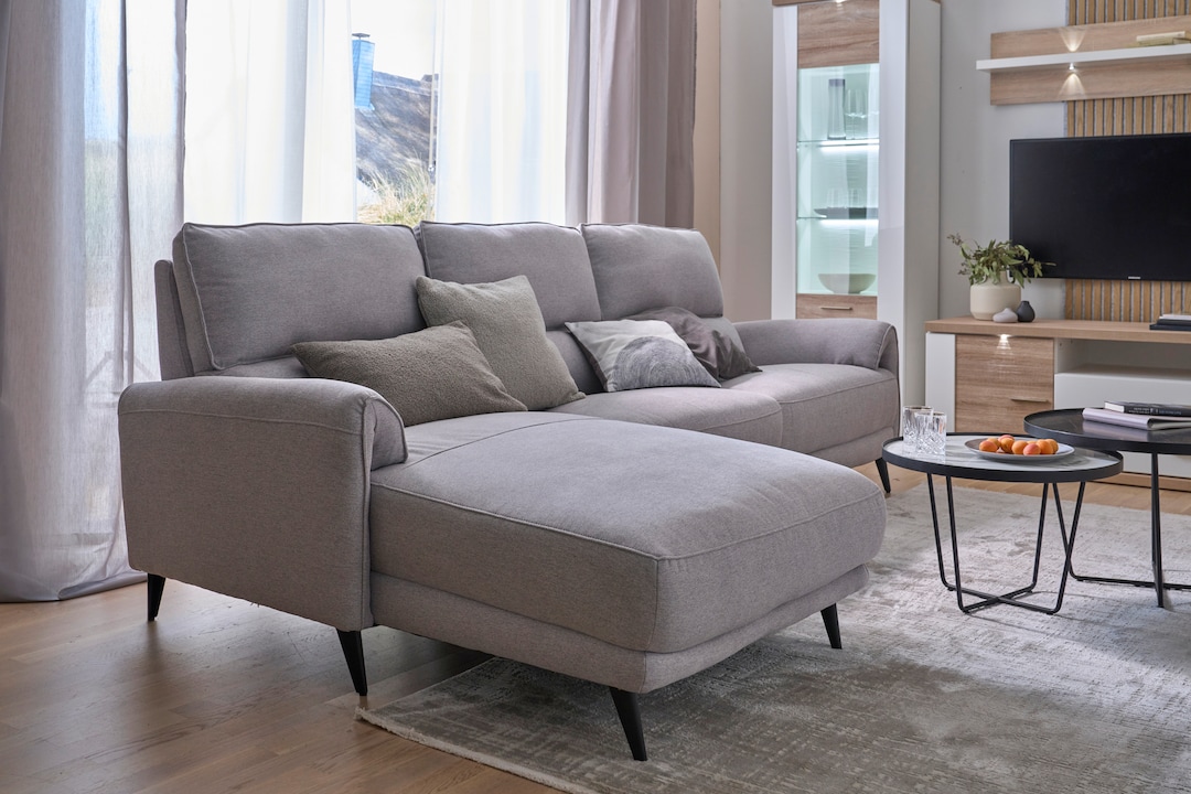 Ecksofa PEPE 160 x 279 cm hellgrau