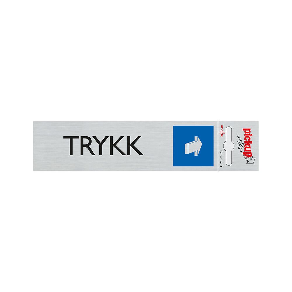 SKILT PICKUP TRYKK ALU 165 X 44 MM