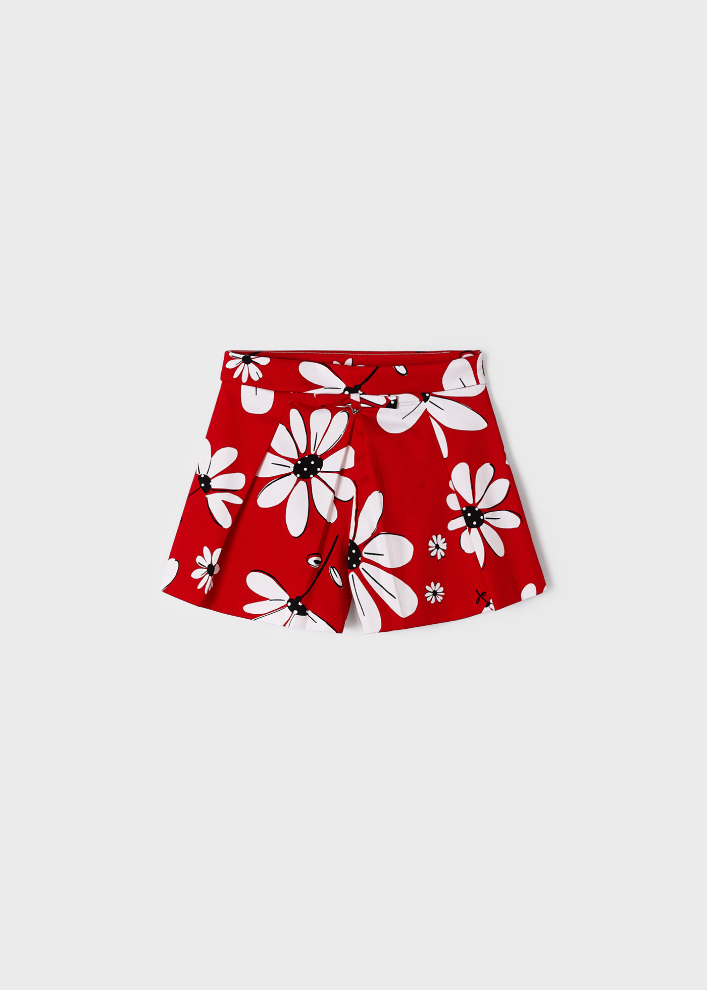 Calças culote estampadas em algodão para meninas