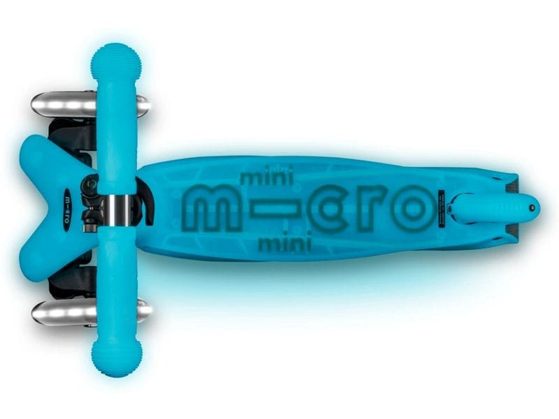 Micro Mobility Kickboard Mini Micro Deluxe Glow LED Hellbla Scooter für Kinder