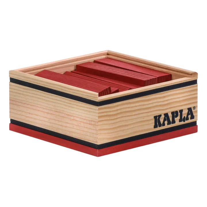 Kapla Coffret Carré - 40 planchettes  | Rouge