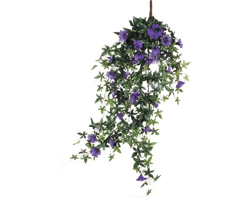 Hangende kunstbloem Petunia H 15 cm violet