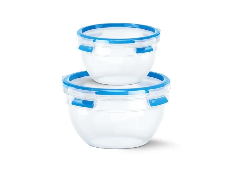 EMSA CLIP & CLOSE N10116, Container, Rund, 2,6 L, Blå, Transparent, Polypropylen (PP), Termoplastisk elastomer (TPE), Tyskland