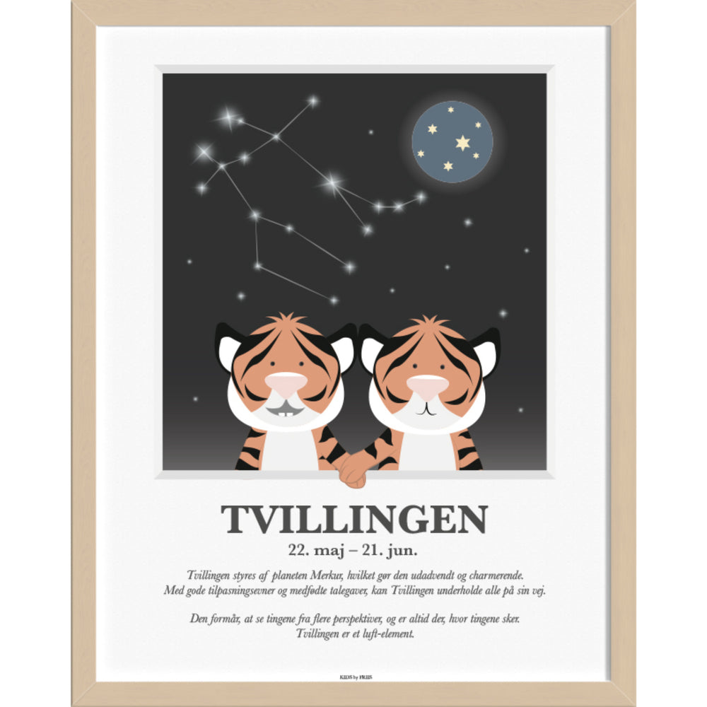 Køb Kids by Friis A3 Plakat M. Stjernetegn, Tvillingen