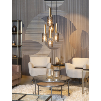 Lucide hanglamp Coralie mat goud Ø30 cm