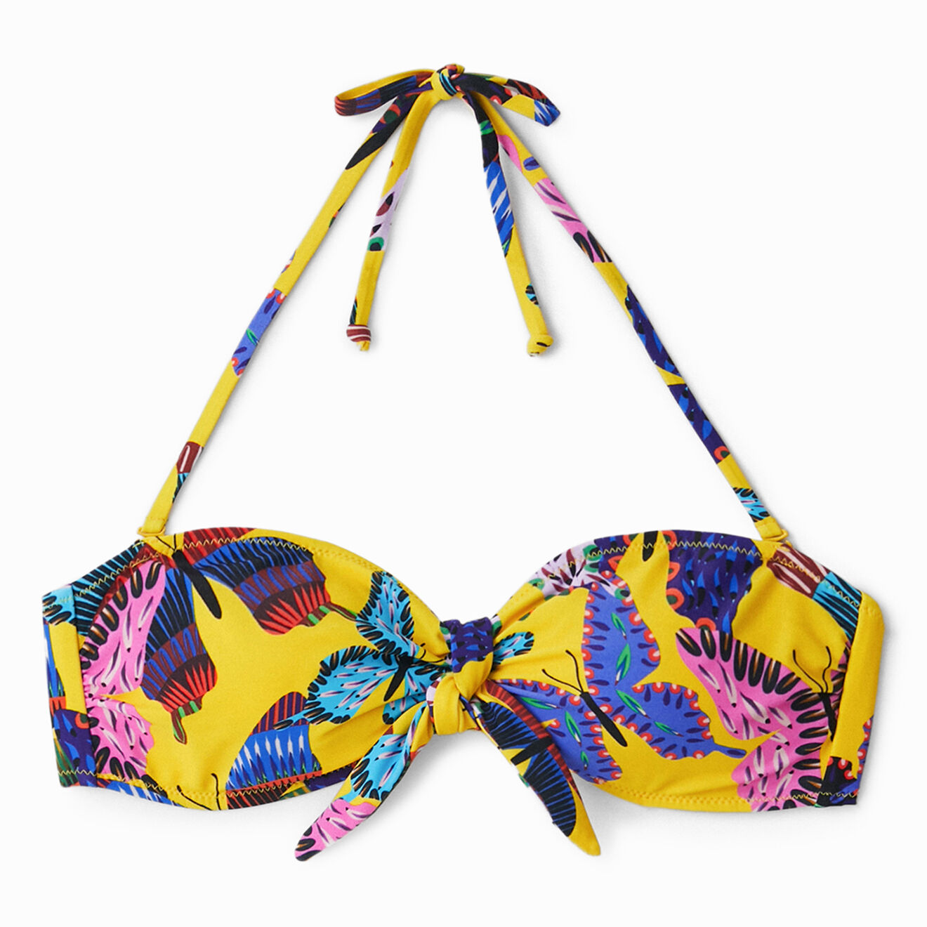 Desigual Haut de maillot de bain Alessia jaune
