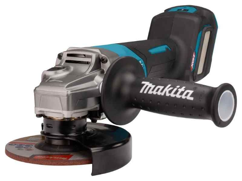Makita GA029GM201 40 V Max Haakse slijper 125 mm 4,0 ah accu (2 st), snellader, in mbo,x met veiligheidsschakelaar