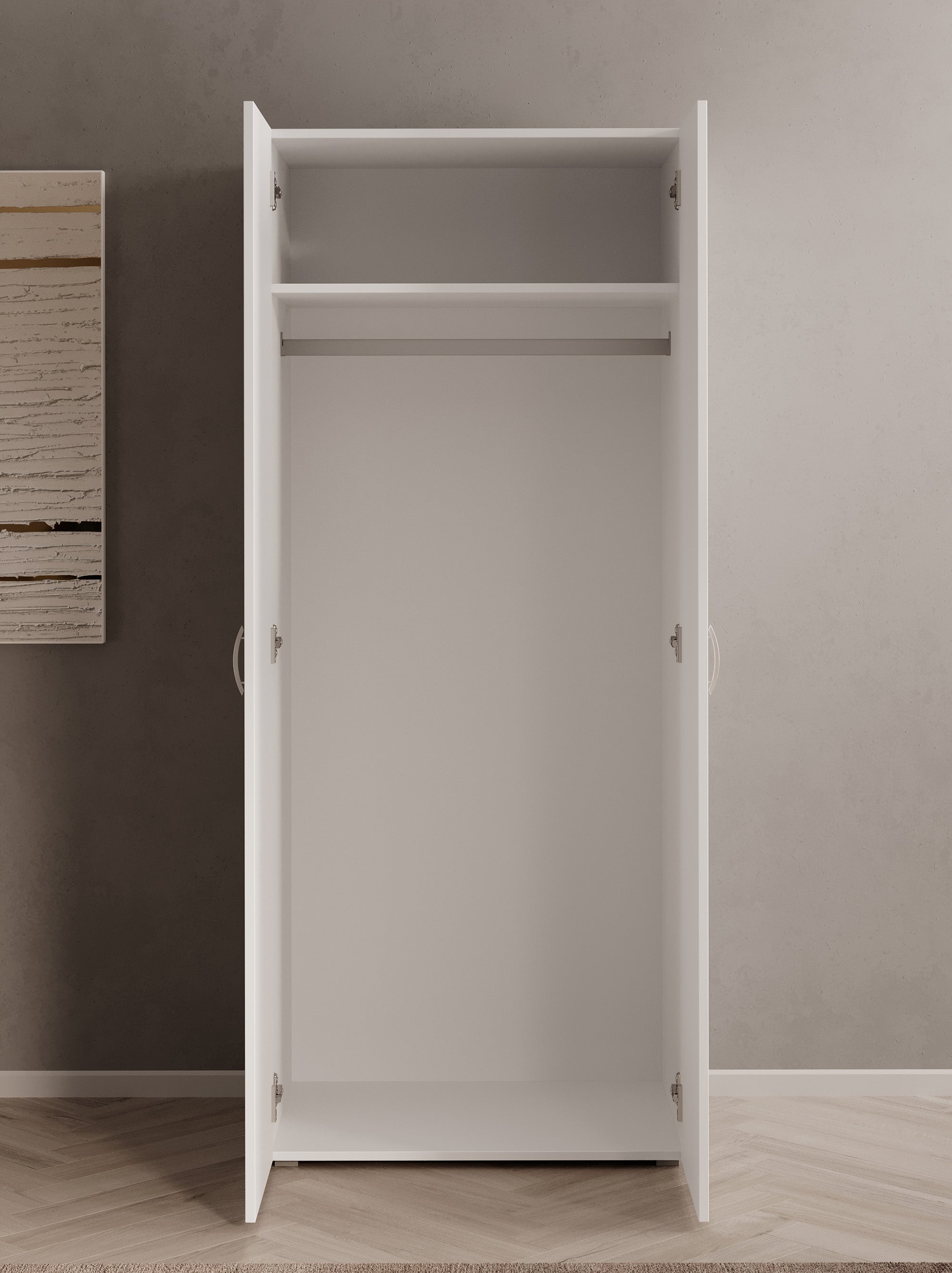 Meubella - Kledingkast Bernd - Wit - 74 cm