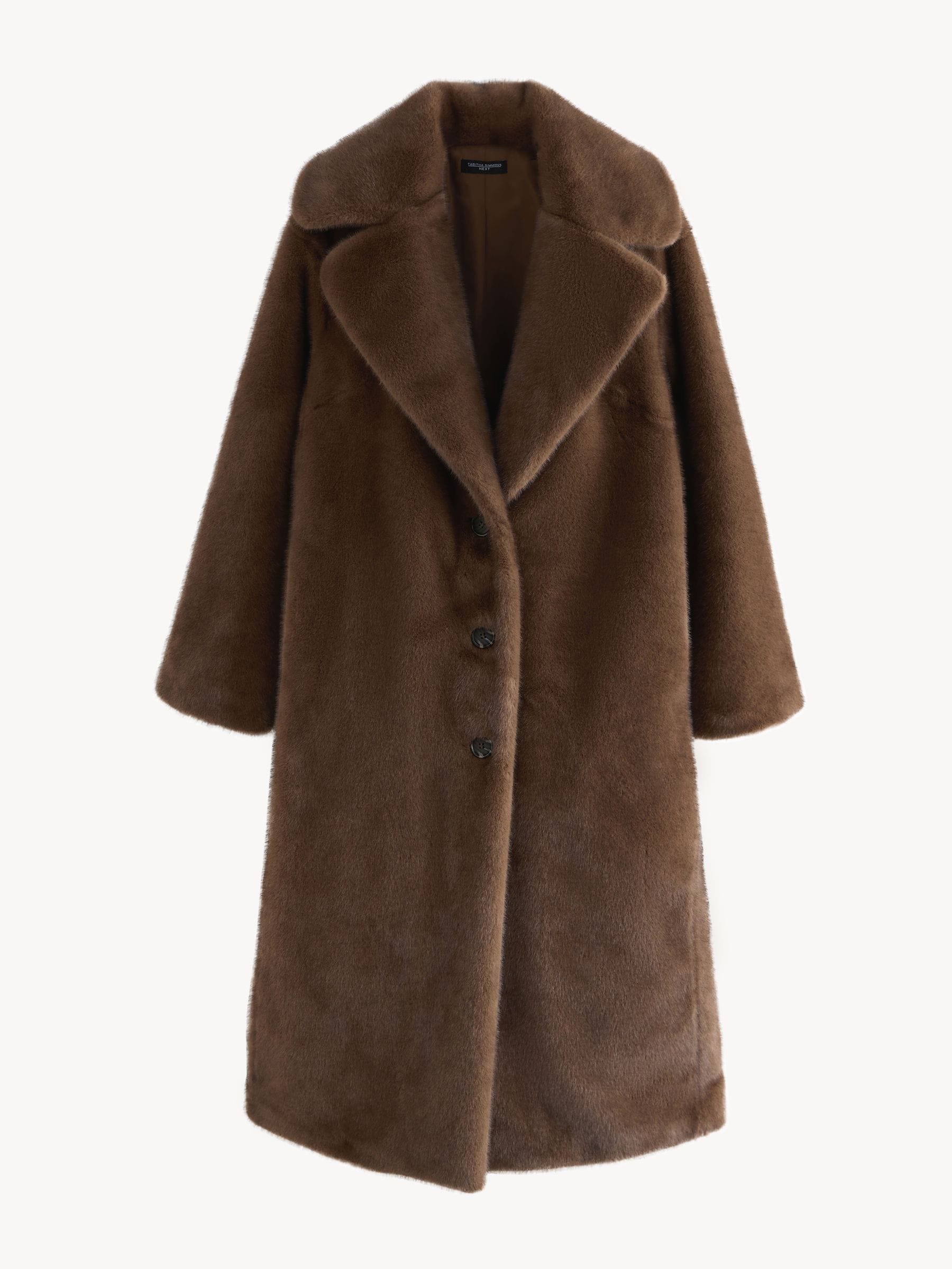 Chocoladebruin - Tabitha Simmons X Next Premium Long Faux Fur Coat