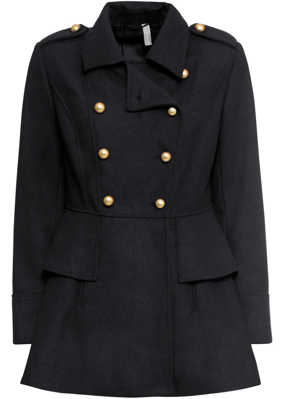 Manteau court militaire à teneur en laine, taille courte