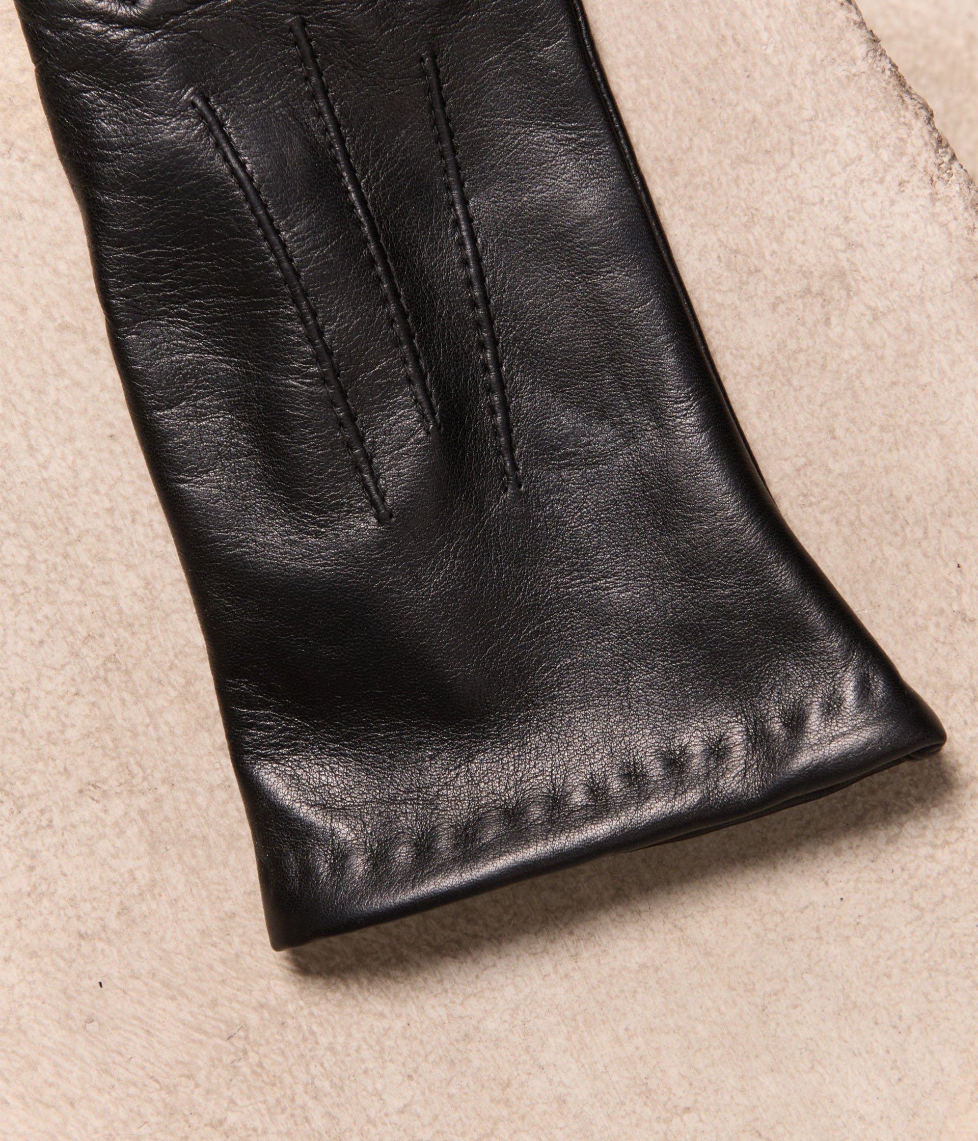 Gants cuir noir Carole