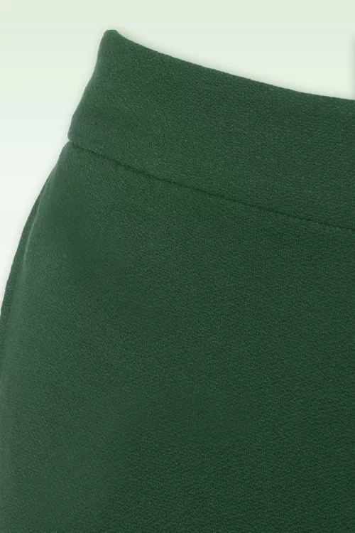 King Louie Border Milano crepe palazzo broek bosgroen