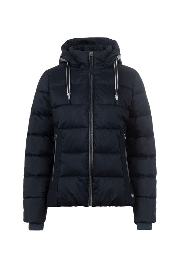 Soquesto Gewatteerde Winterjas met  Capuchon Navy