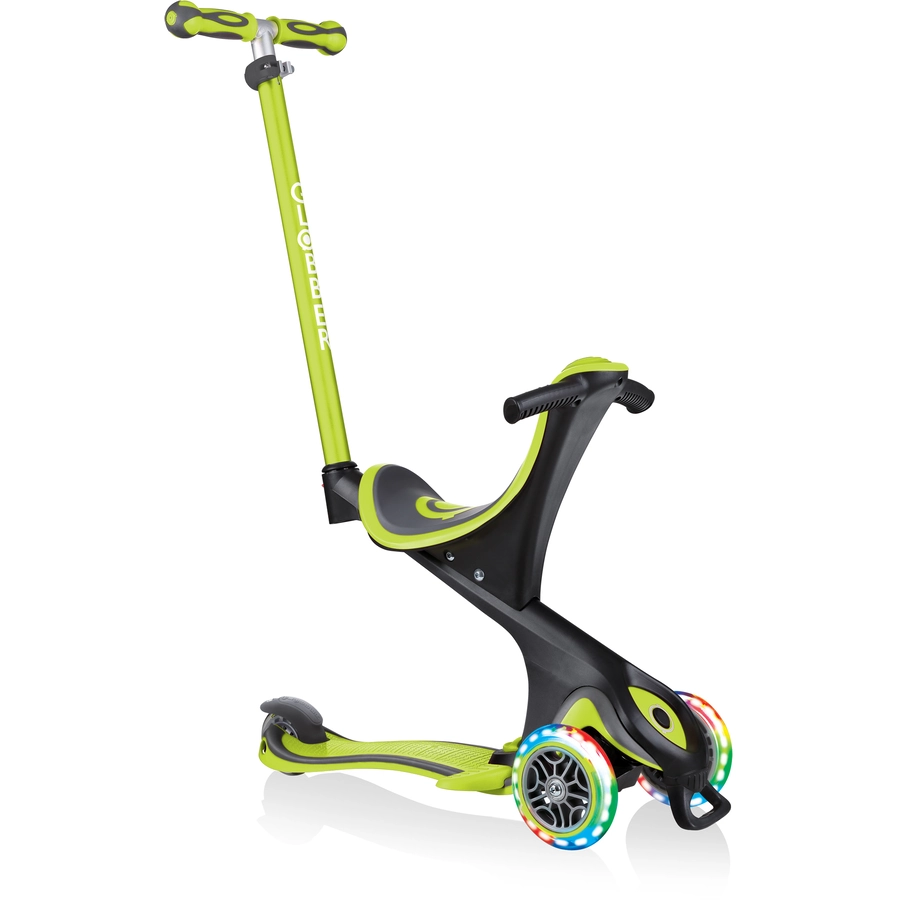 GLOBBER GO-UP COMFORT LIGHTS mit Leuchtrollen, lime grün