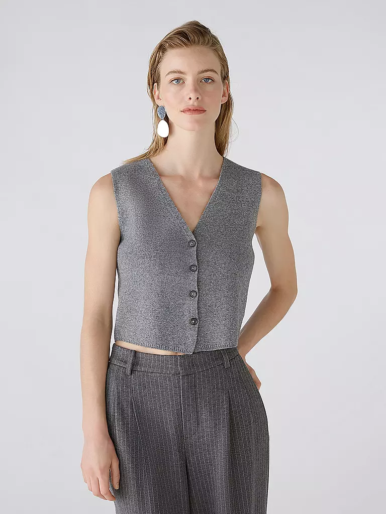 OUÍ Strickgilet grau