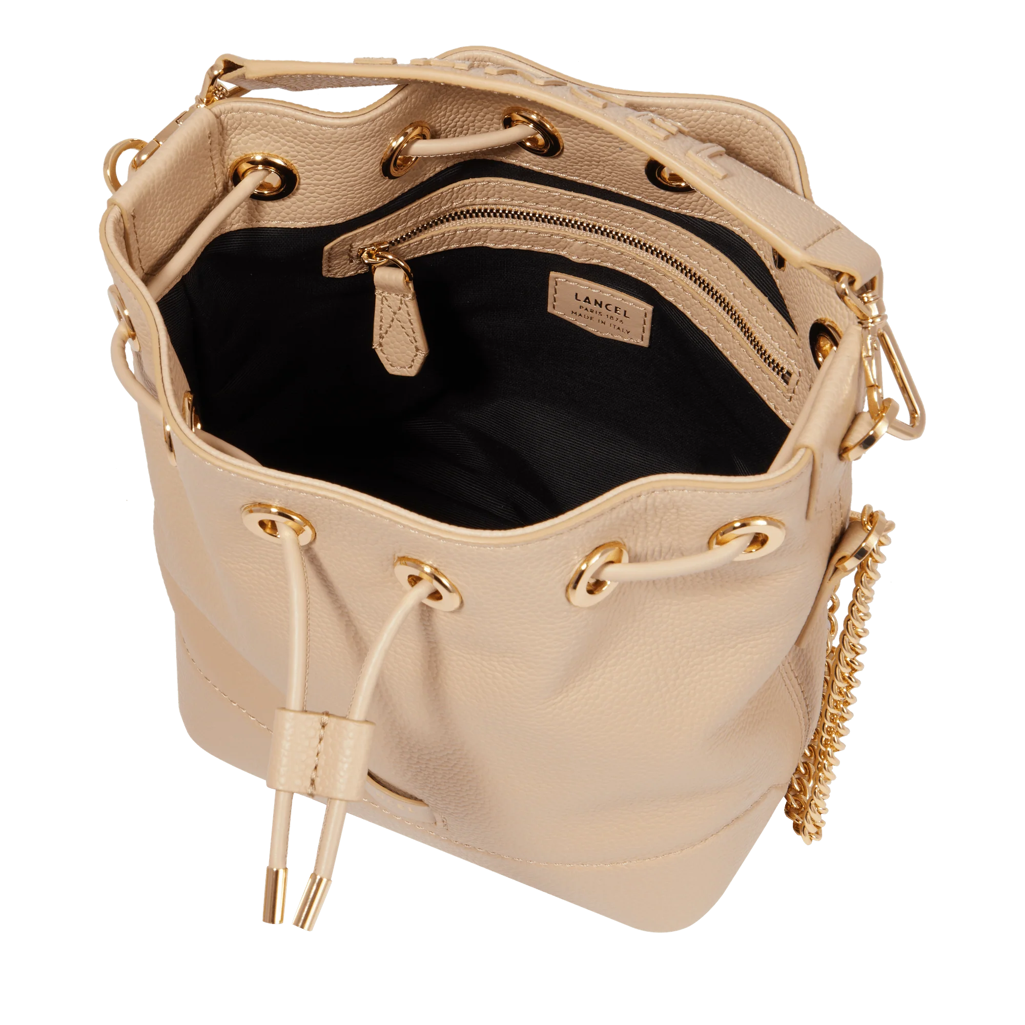 Sac seau S Ninon de Lancel-Cappuccino/Dore