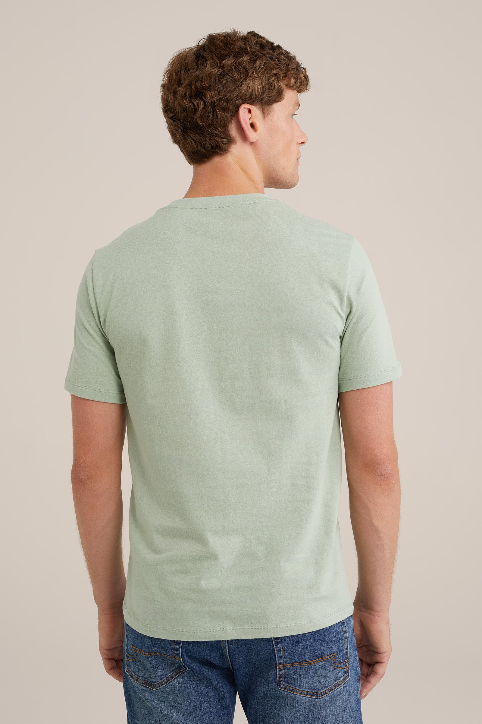 T-shirt met opdruk WE Fashion Mintgroen