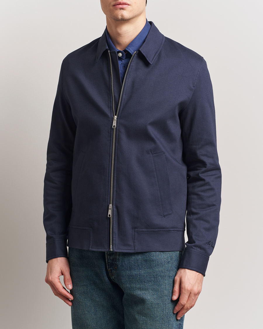 Les Deux Como Cotton Coach Jacket Navy