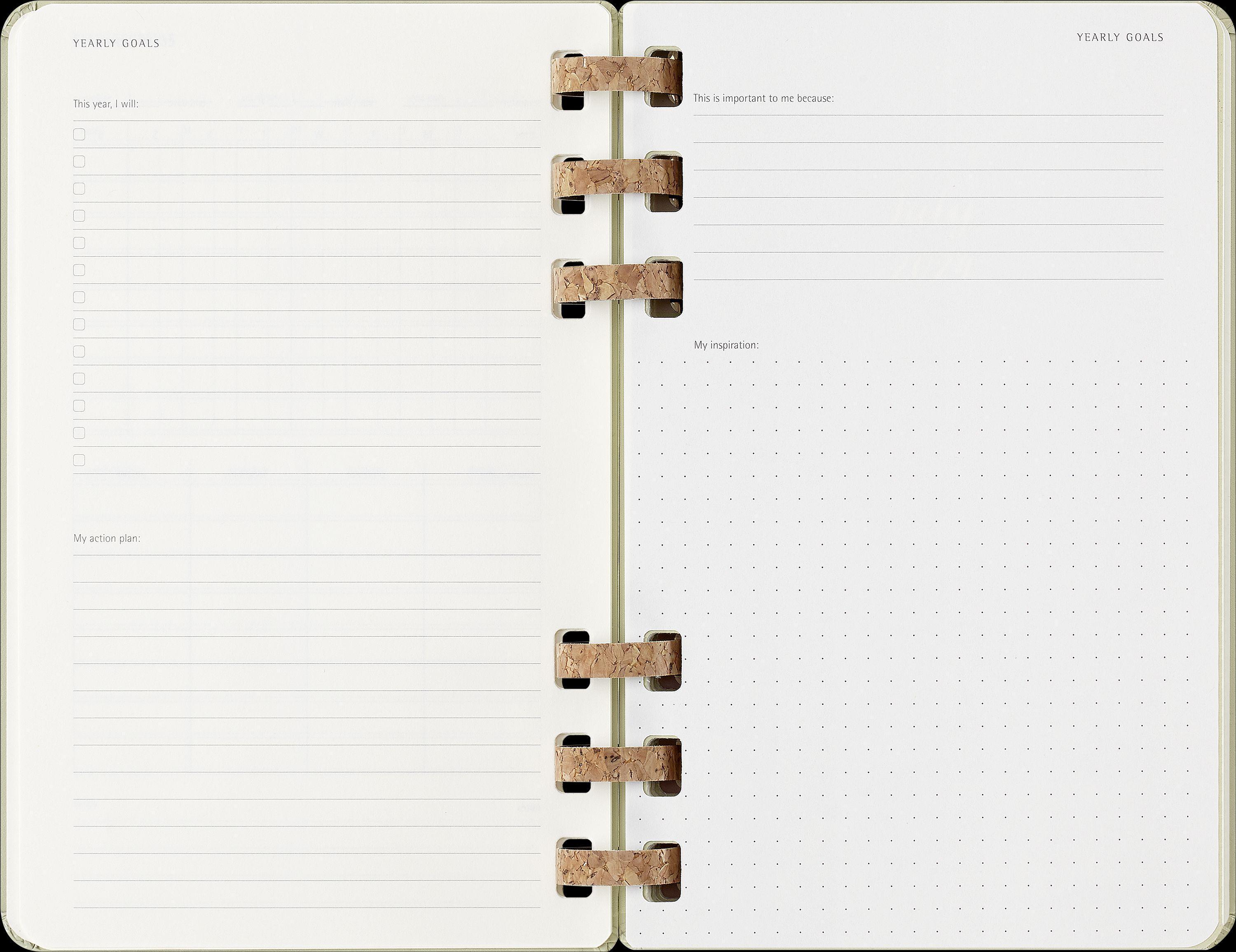Moleskine 12 Monate Studienplaner mit Spiralbindung, L/A5