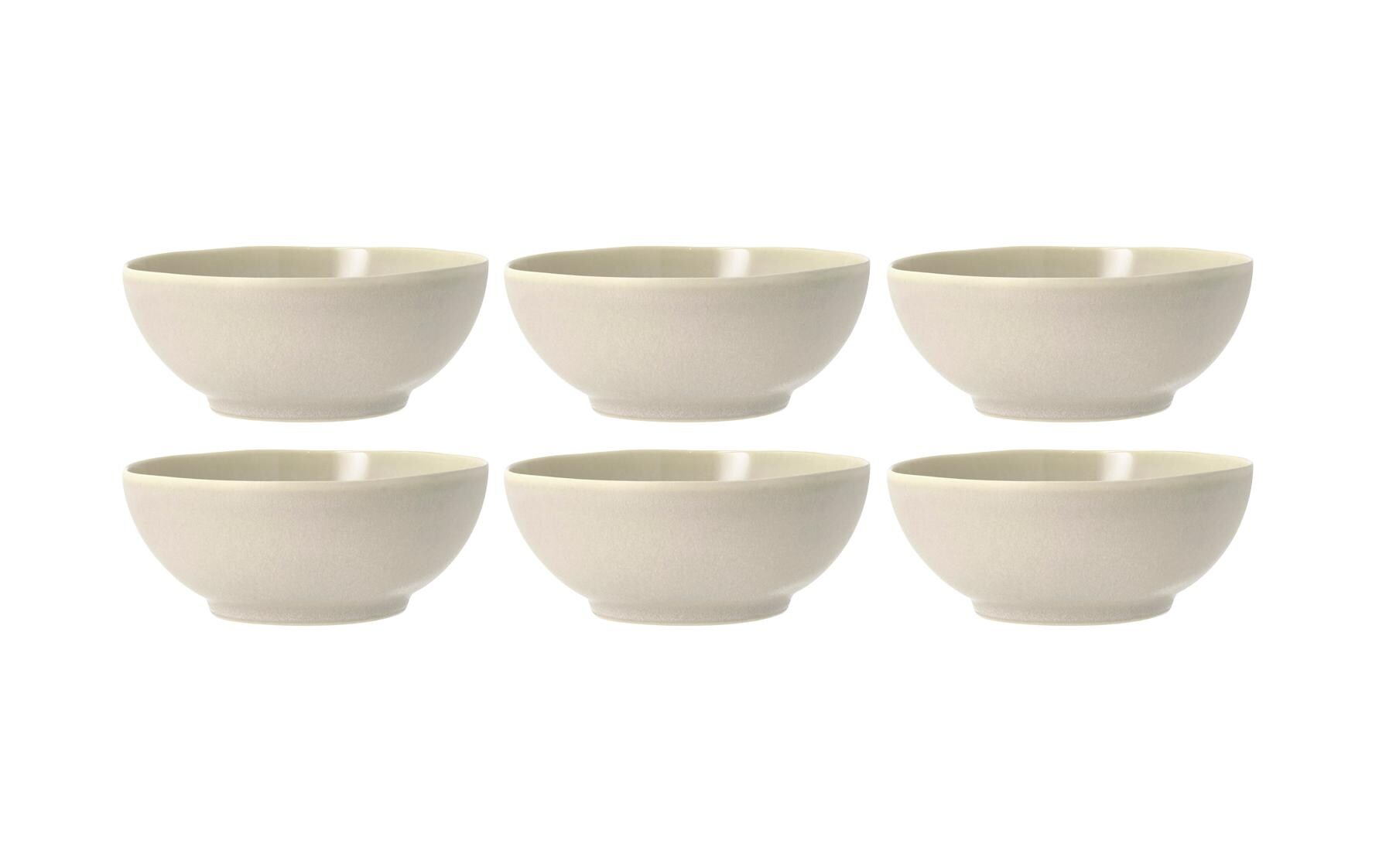 Schale Shoku 15 cm, 6 Stück, Beige<br>Schalen-Set aus Steinzeug