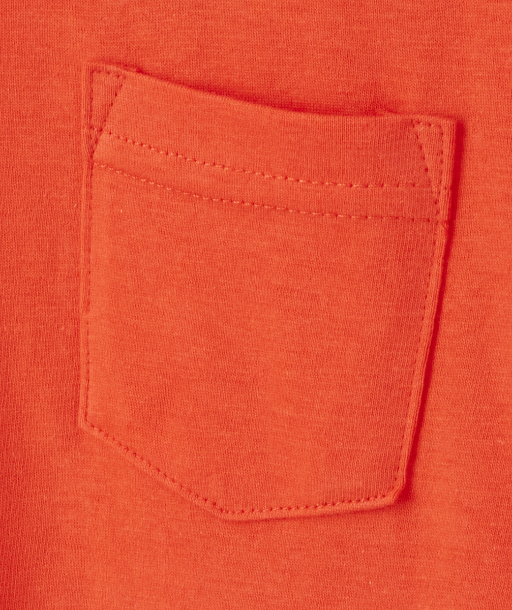 T-SHIRT MANCHES COURTES GARÇON ROUGE AVEC POCHE